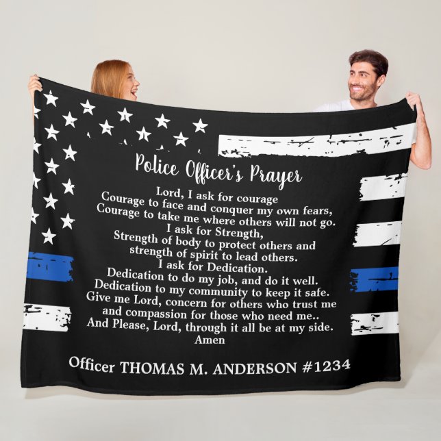 Manta Polar Oración personalizada de oficial de policía de la  (In situ)