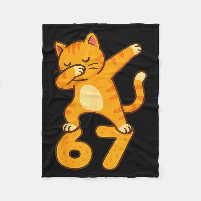 Manta Polar Orange Cat Dabbing Funny 67 Six Seven Meme  (Anverso)