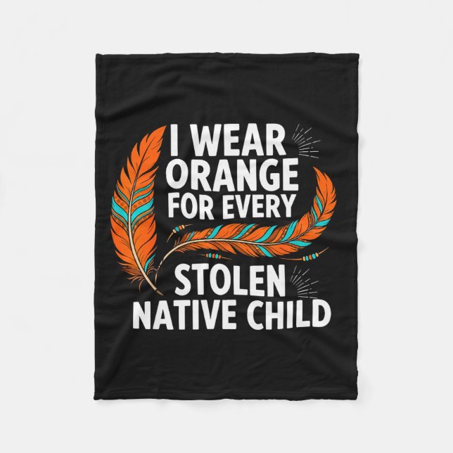 Manta Polar Orange Unity Day Every Child Native American Women (Anverso)