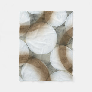 Manta Polar Orbes blancas y círculos marrones