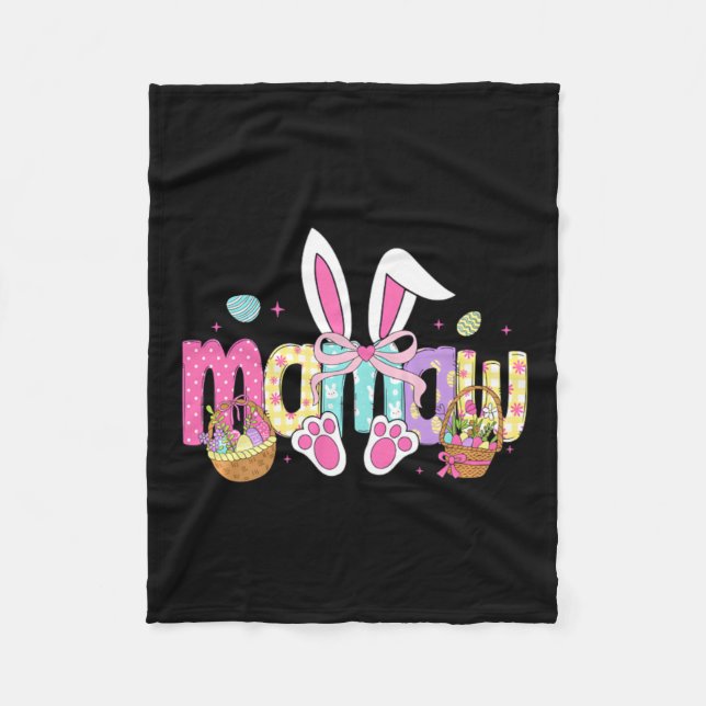 Manta Polar Orejas de conejo de Mamaw Coquette Easter (Anverso)