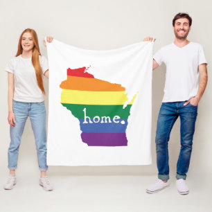Manta Polar Orgullo gay de Wisconsin Mapa del hogar