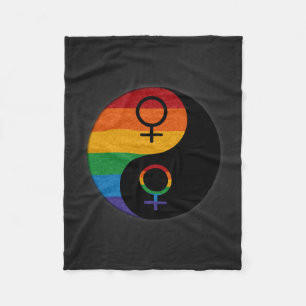 Manta Polar Orgullo lesbiano Yin y Yang