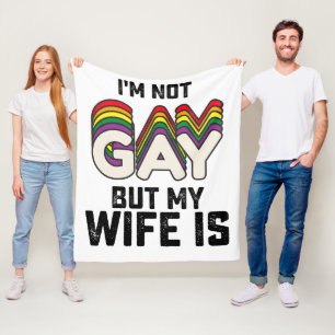 Manta Polar Orgullo LGBT No soy gay pero mi esposa sí