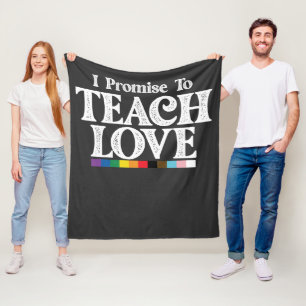 Manta Polar Orgullo LGBT Profesor Prometo Enseñar Amor Gay