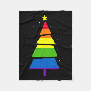 Manta Polar Orgullo Lgbt-q Bandera Arcoiris Árbol de Navidad X