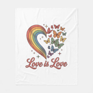 Manta Polar Orgullo Mariposa Corazón Amor Es Amor Diseño de Ca