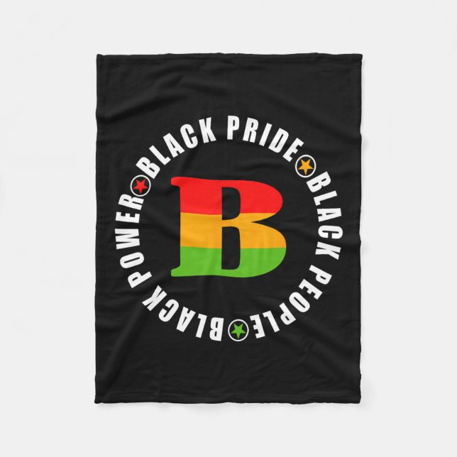 Manta Polar Orgullo Negro Gente Negra Poder Negro - Día de MLK (Anverso)
