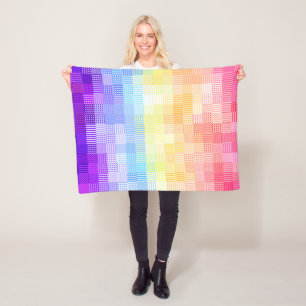 Manta Polar Orgullo Plaid Retro Boho Funky Quirky Xenogénero