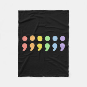 Manta Polar Orgullo Semicolón de Salud Mental Lgbtqia+ Lgbt Pa