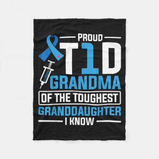 Manta Polar Orgullosa abuela T1d abuelo Diabetes tipo 1