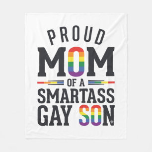 Manta Polar Orgullosa madre de un hijo gay descarado camiseta
