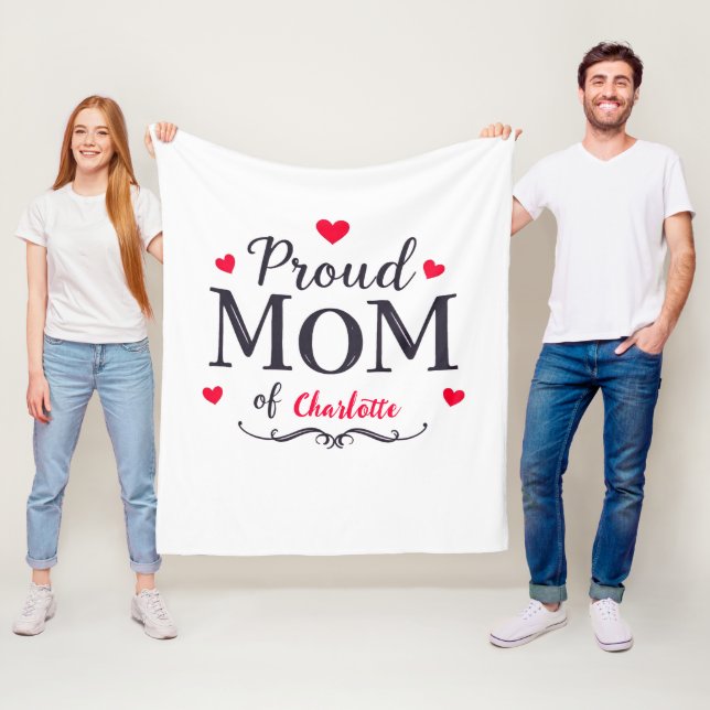 Manta Polar Orgullosa mamá de | El lindo día de la madre del P (In situ)