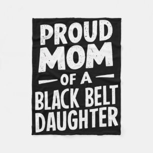 Manta Polar Orgullosa Mamá De Una Hija Del Cinturón Negro 12