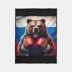 Manta Polar Orgulloso Boxeador de Osos Rusos Rusia Kickboxer B
