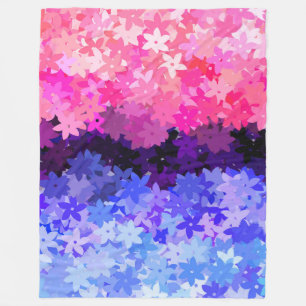 Manta Polar Orgulloso Floral Retro Quirky Boho Omnisexual