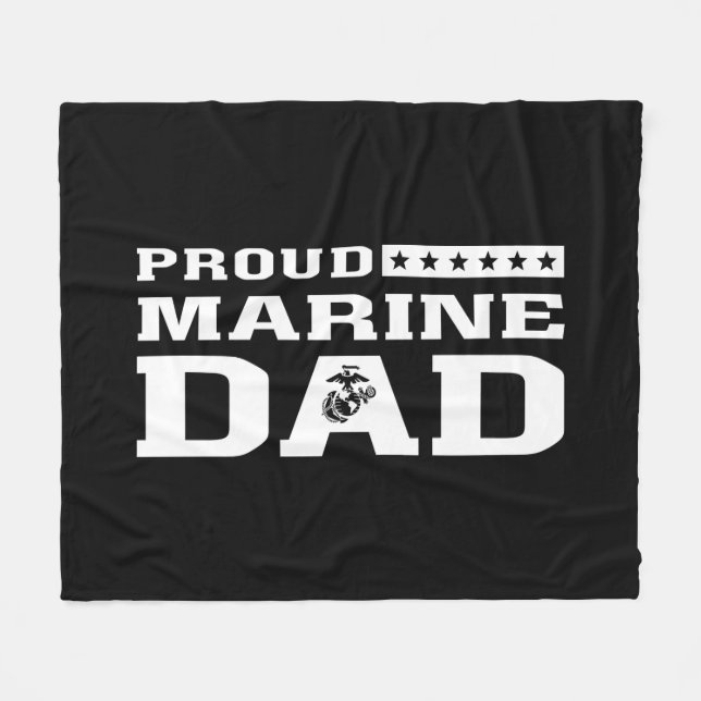 Manta Polar Orgulloso Marine Dad (Frente (Horizontal))