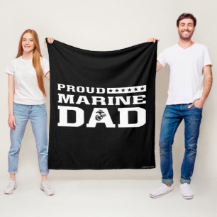 Manta Polar Orgulloso Marine Dad - Blanco