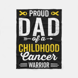 Manta Polar Orgulloso Papá De Un Guerrero Del Cáncer Infantil