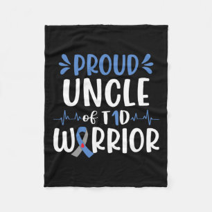 Manta Polar Orgulloso tío del guerrero del T1d: Conciencia sob