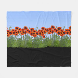 Manta Polar Oriental Poppy Garden