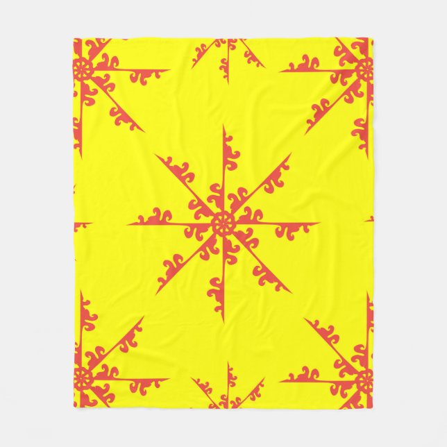 Manta Polar Ornament Swirl Pattern vintage illustrationabstrac (Anverso)