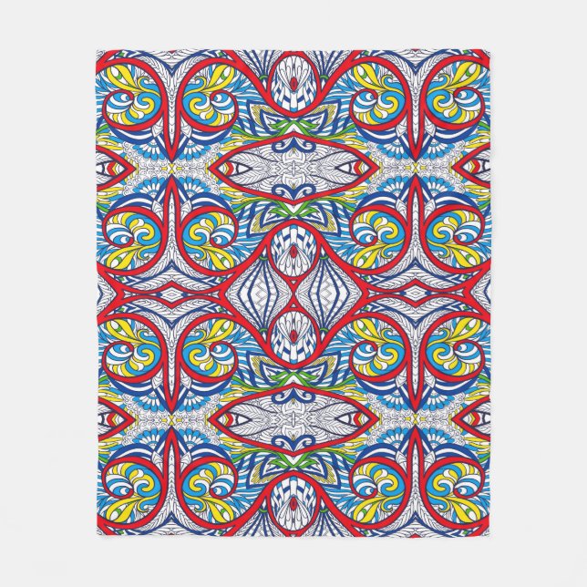 Manta Polar Ornamental Tribal Seamless pattern. Illustration.  (Anverso)