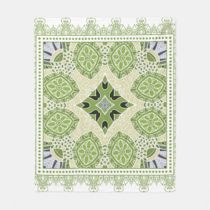 Manta Polar Ornamento colorido decorativo sobre fondo blanco, 