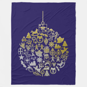 Manta Polar Ornamento de la bola del árbol de Navidad + tus id