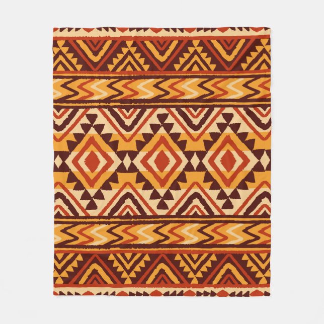 Manta Polar Ornamento étnico. Patrón Navajo sin inconvenientes (Anverso)