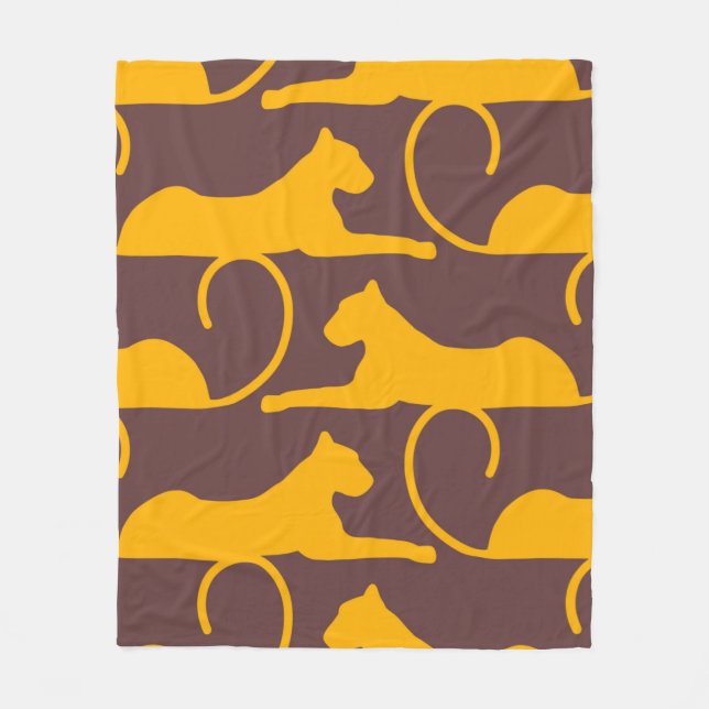 Manta Polar Ornamento tradicional de orientación. Patrón dorad (Anverso)