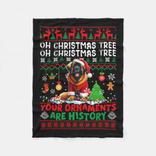 Manta Polar Ornamentos de árbol de navidad son historia suéter