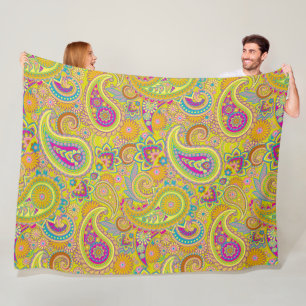 Manta Polar Ornamentos Paisley / Patrón 1