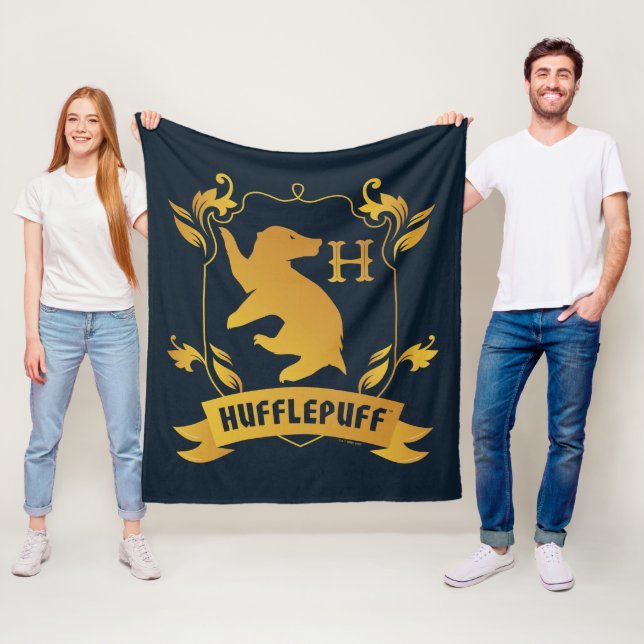 Manta Polar Ornate HUFFLEPUFF™ House Escudo (In situ)