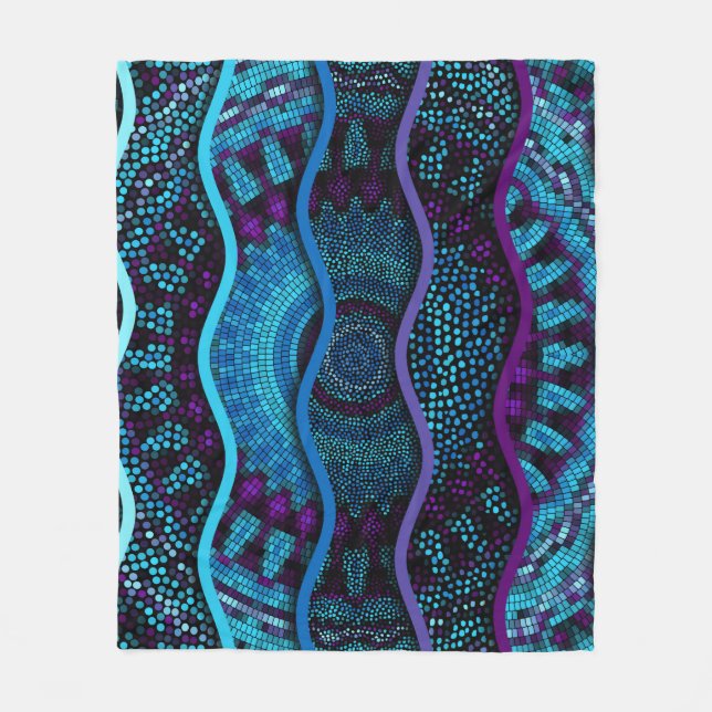Manta Polar Ornate seamless texture background. Relief waves o (Anverso)