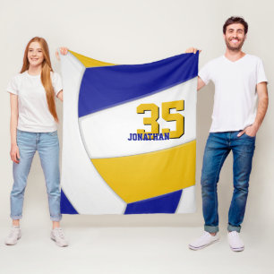 Manta Polar oro azul fresco y voleibol blanco ginoso