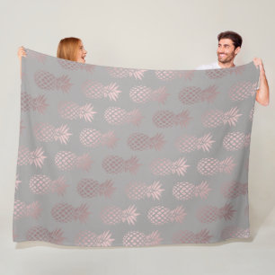 Manta Polar Oro color de rosa femenino elegante y modelo gris