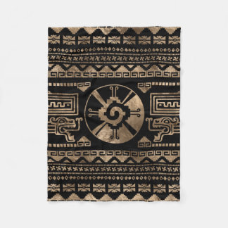Manta Polar Oro de Hunab Ku en negro