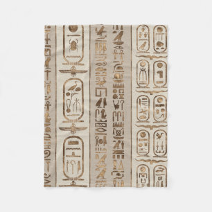 Manta Polar Oro egipcio del pastel de los jeroglíficos
