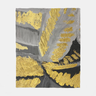 Manta Polar Oro Lujoso: Textura Grunge Vintage.