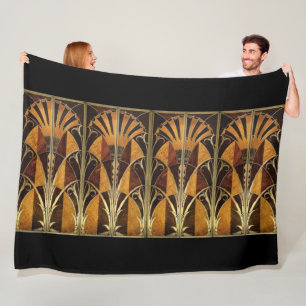 Manta Polar Oro negro estilo Art Déco