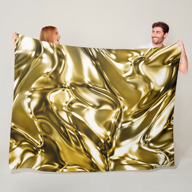 Manta Polar Oro Wavy Metallic Look (In situ)