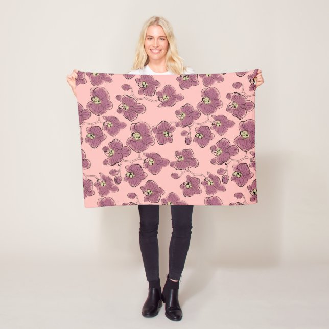 Manta Polar Orquídeas acuáticas sin foco flor de falaenopsis w (In situ)