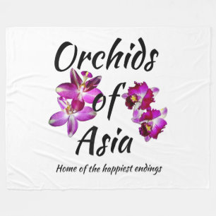 Manta Polar Orquídeas de Asia