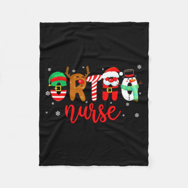 Manta Polar Ortho Nurse Christmas Shirt Nurse Xmas Party Cna N (Anverso)