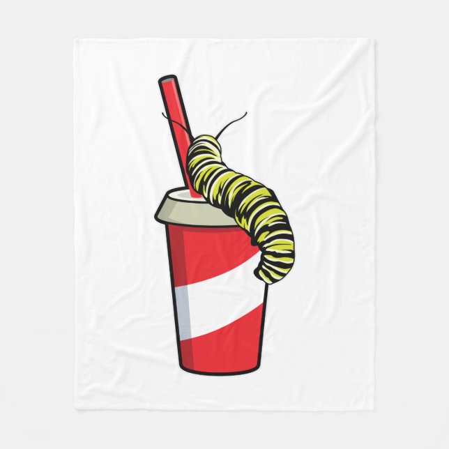 Manta Polar oruga con bebida (Anverso)