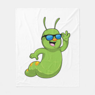 Manta Polar oruga con gafas de sol