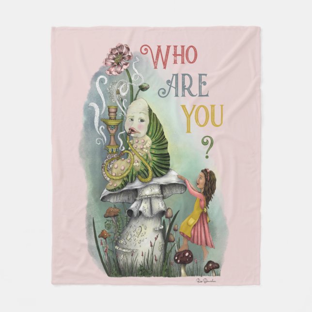 Manta Polar oruga rosada en Alicia en arte de maravillas (Anverso)