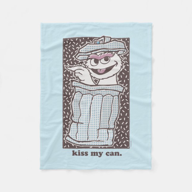 Manta Polar Oscar el Grouch | Besar mi lata (Anverso)