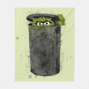 Manta Polar Oscar el Grouch   Tendencia acuarela